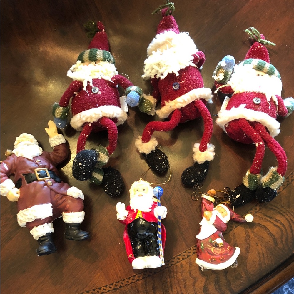 Festive Santa Claus ornaments